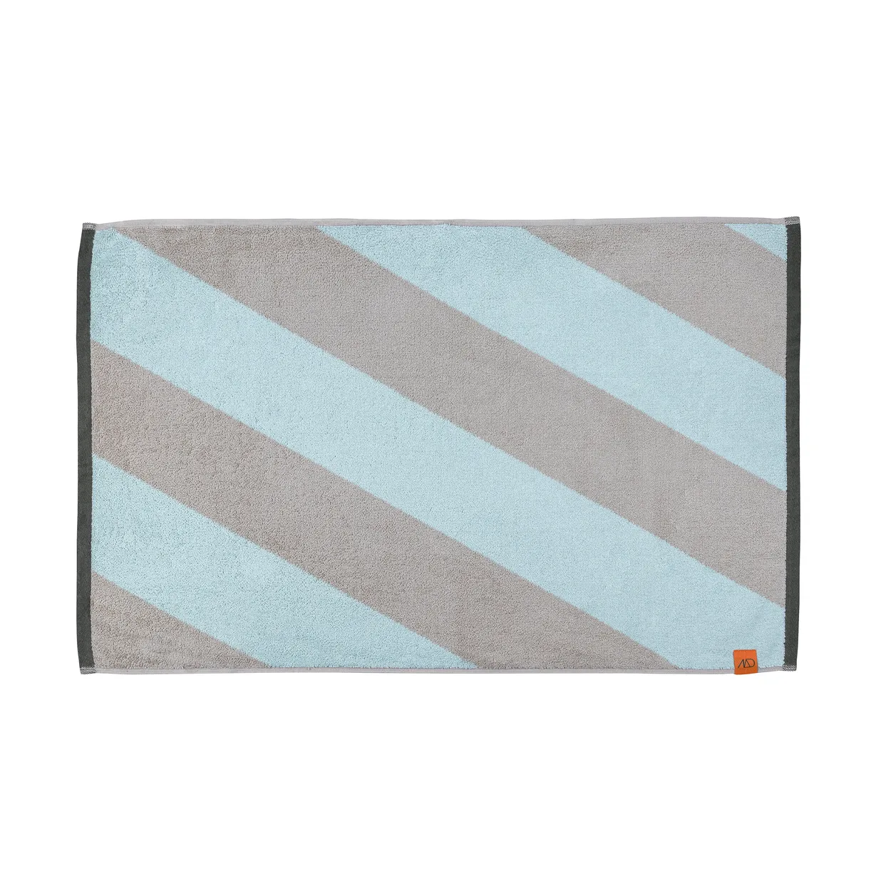 Mette Ditmer Diagonal bath mat 50x80 cm Mint | Scandinavian Design | Bath mats | Grey