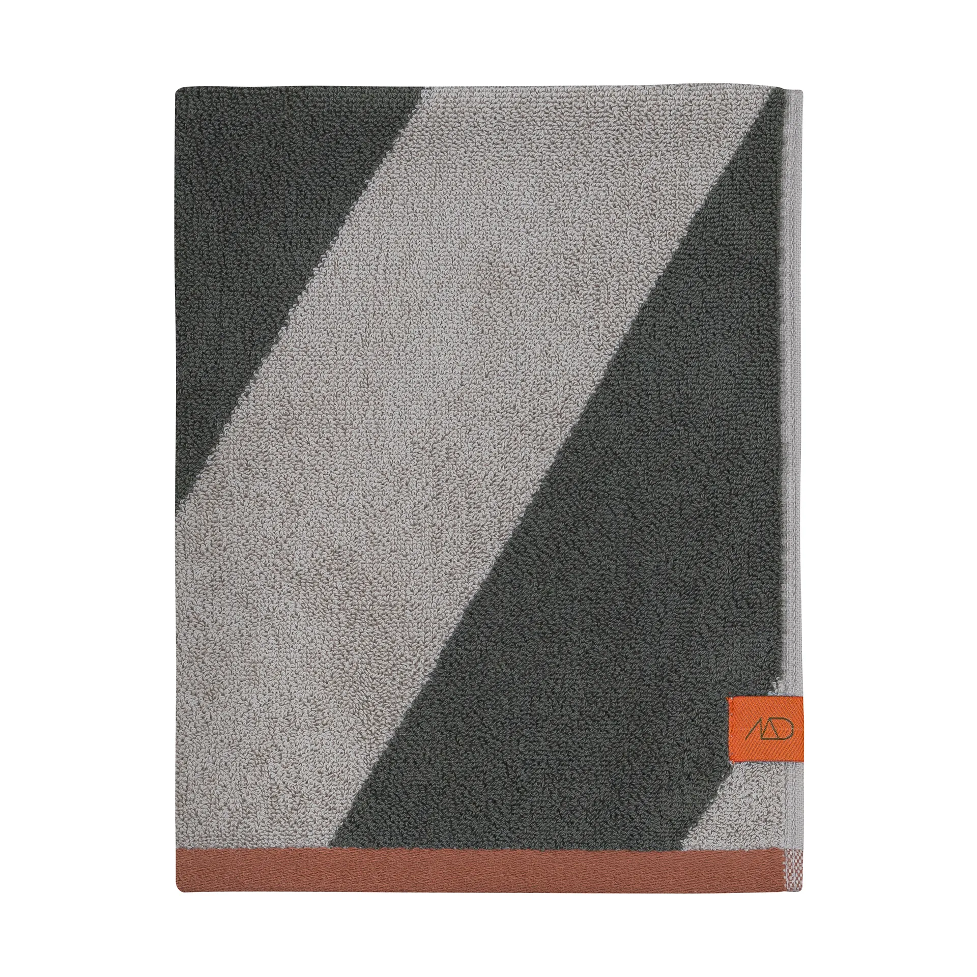 Diagonal guest towel 40x55 cm 2-pack, Dark olive Mette Ditmer