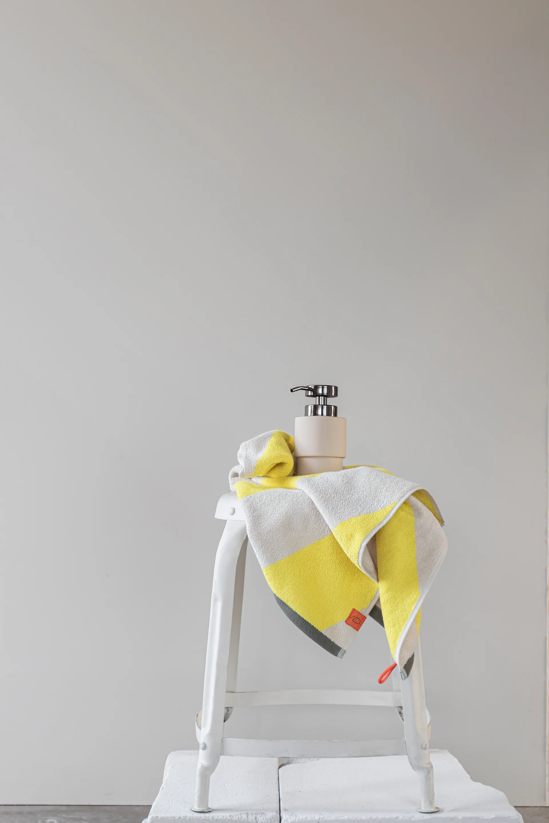 Diagonal guest towel 40x55 cm 2-pack, Yellow Mette Ditmer