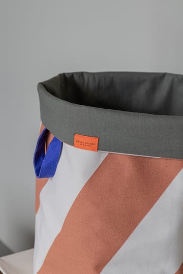 Diagonal laundry basket Ø40x50 cm - Brick-sand - Mette Ditmer