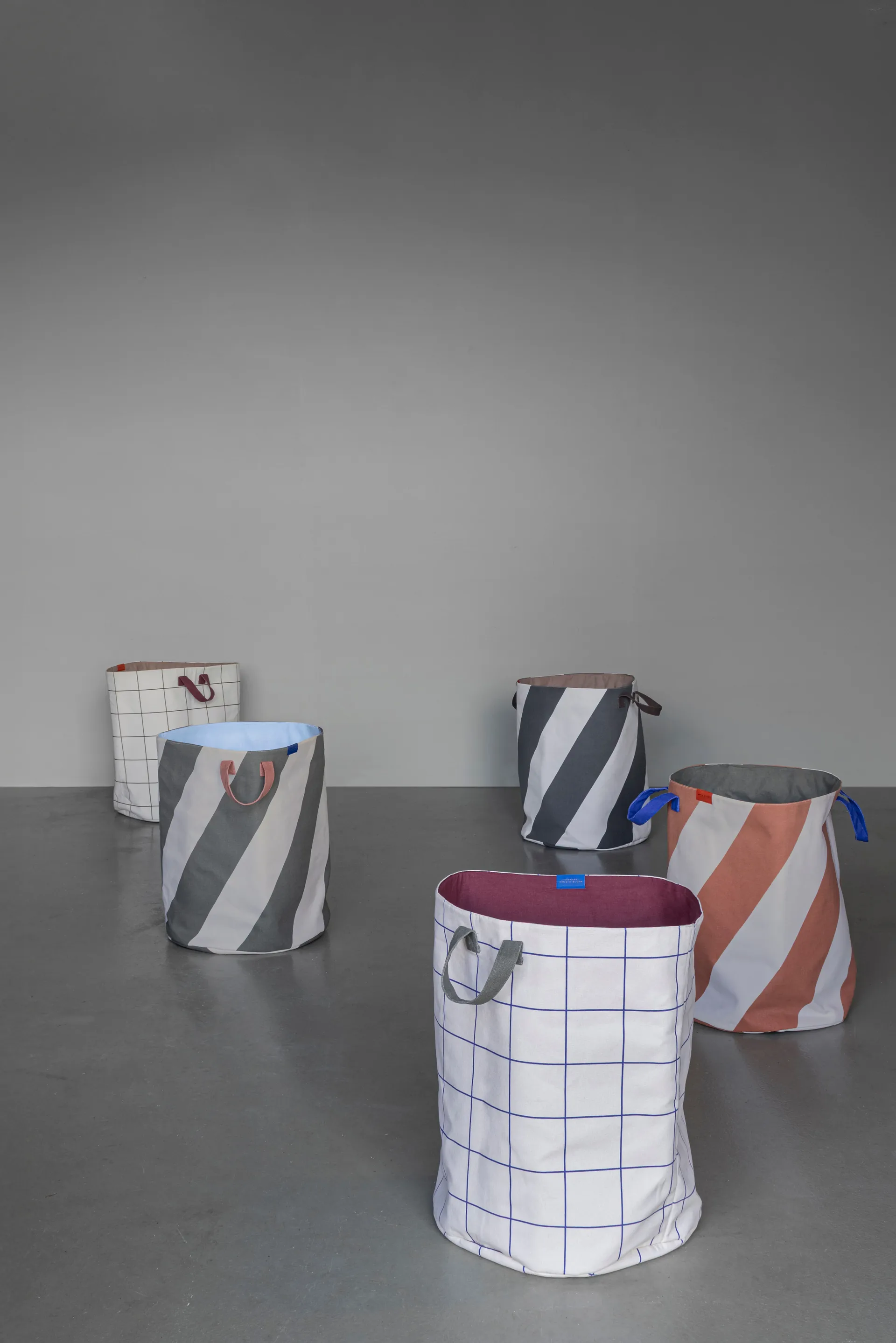 Diagonal laundry basket Ø40x50 cm, Brick-sand Mette Ditmer