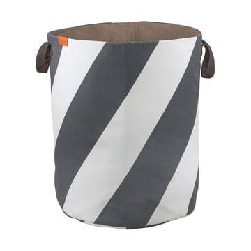 Diagonal laundry basket Ø40x50 cm - Dark grey-off-white - Mette Ditmer