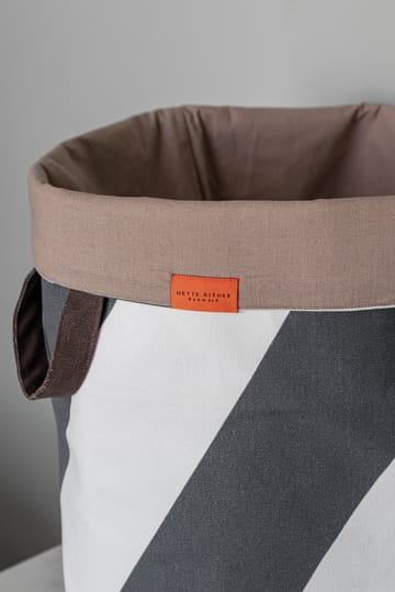 Diagonal laundry basket Ø40x50 cm - Dark grey-off-white - Mette Ditmer