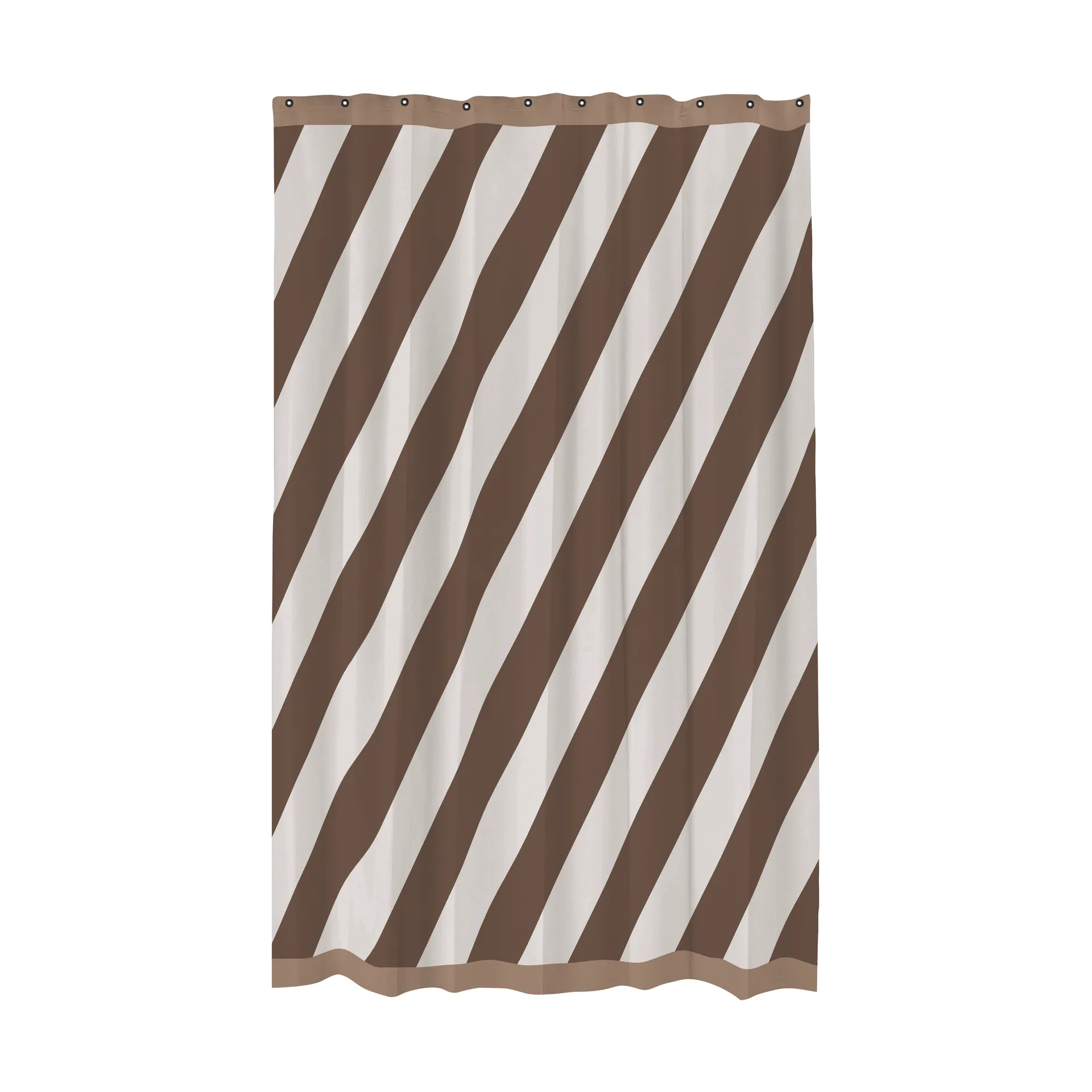Diagonal shower curtain 150x200 cm, Chocolate Mette Ditmer