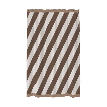 Diagonal shower curtain 150x200 cm - Chocolate - Mette Ditmer