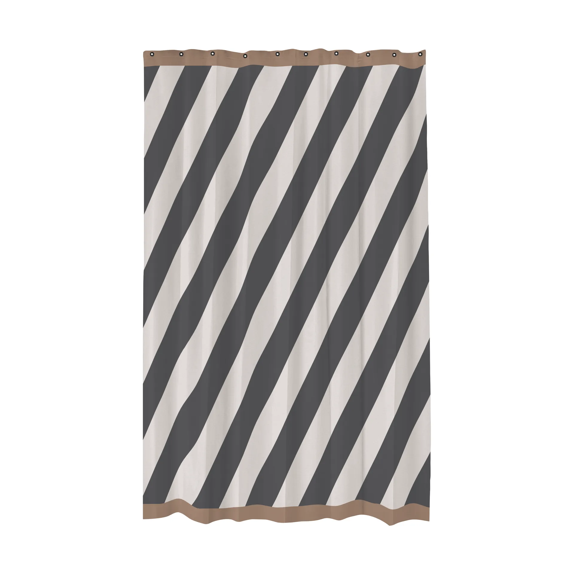 Diagonal shower curtain 150x200 cm, Dark grey Mette Ditmer