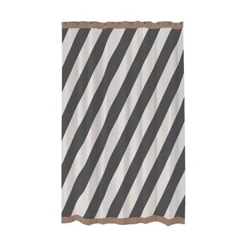 Diagonal shower curtain 150x200 cm - Dark grey - Mette Ditmer