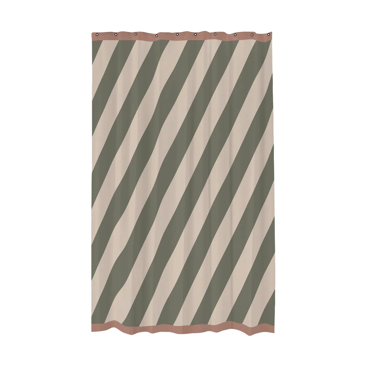 Mette Ditmer Diagonal shower curtain 150x200 cm Dark olive