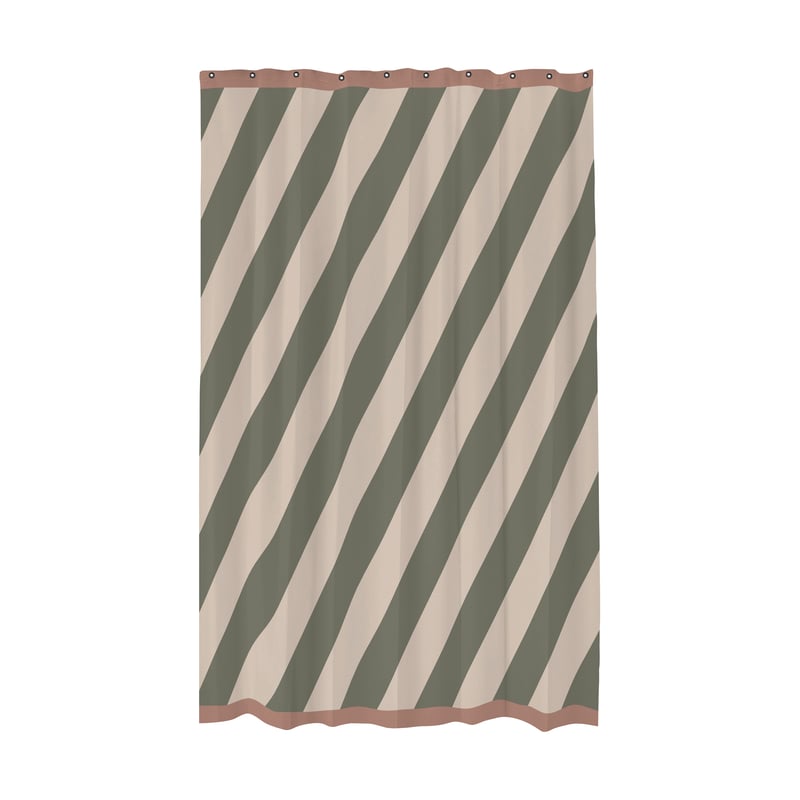 Mette Ditmer Diagonal shower curtain 150x200 cm Dark olive