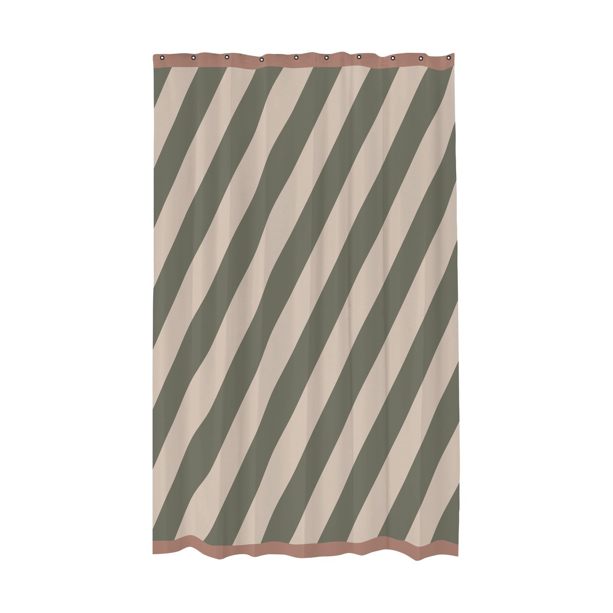 Mette Ditmer Diagonal shower curtain 150x200 cm Dark olive