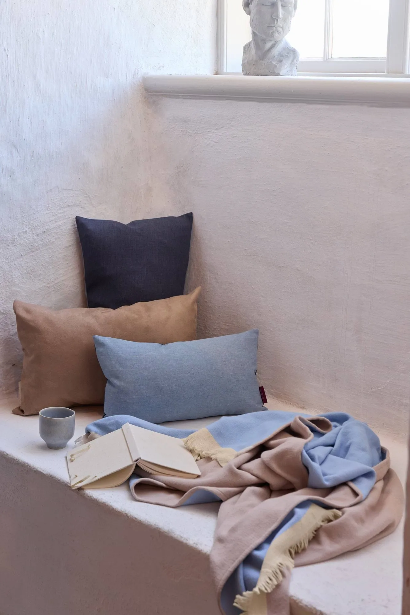 Duet throw, Beige-Blue (beige-blue), 130x175 cm Mette Ditmer