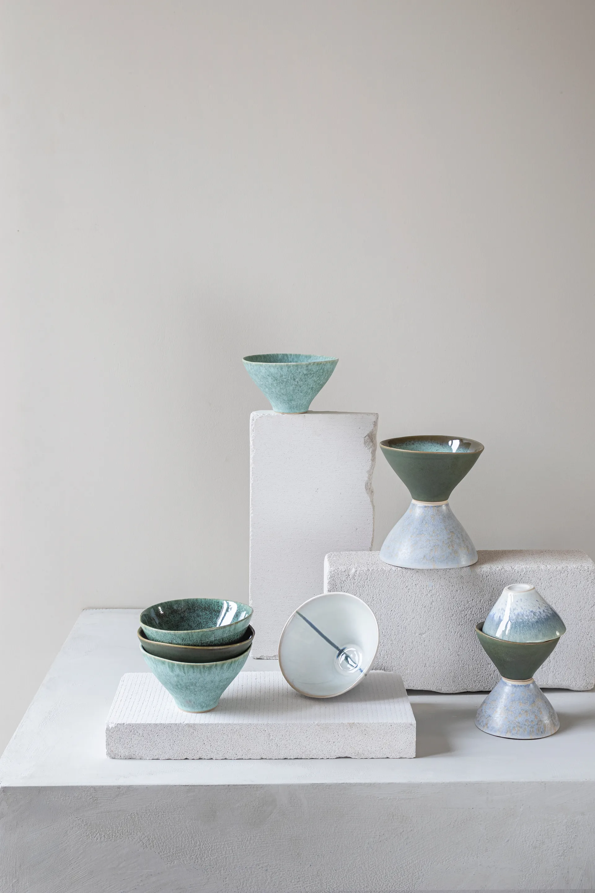 Elements bowl medium Ø15.5 cm 3 pieces, Green Mette Ditmer