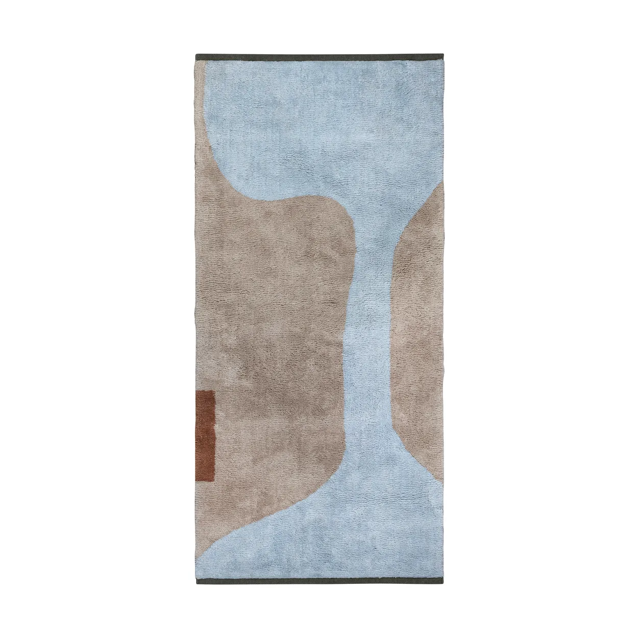 Mette Ditmer Figura mat rug Light blue, 50x80 cm | Scandinavian Design | Fringe & Deep pile rugs | Blue