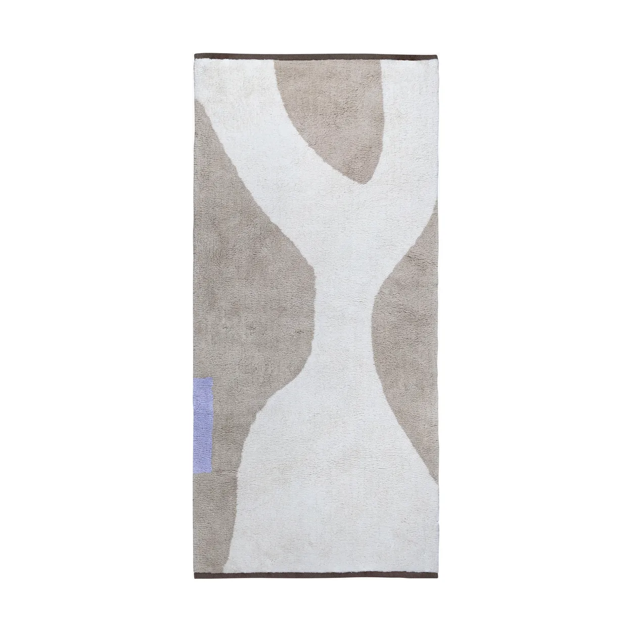 Mette Ditmer Figura mat rug Sand, 50x80 cm | Scandinavian Design | Fringe & Deep pile rugs | Grey