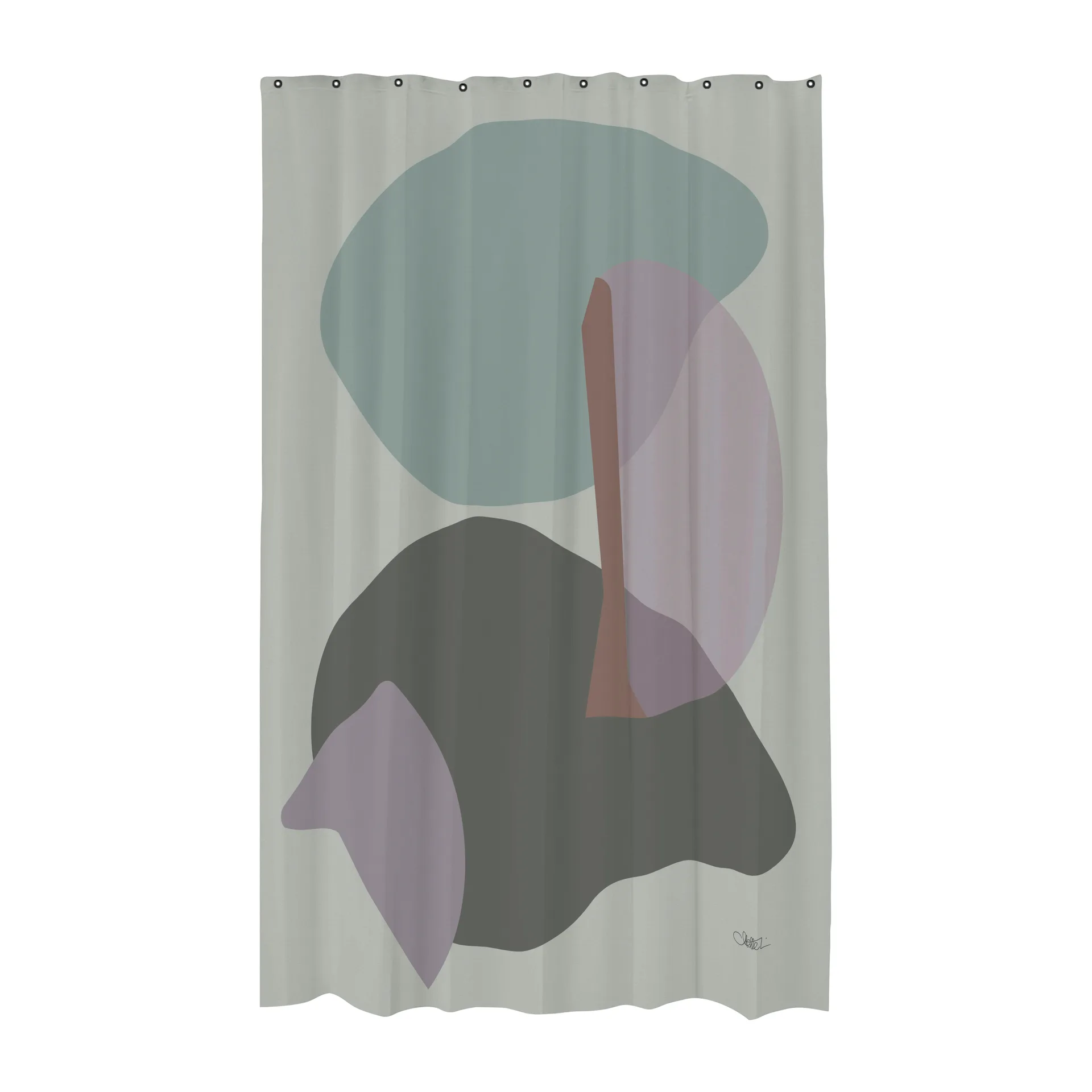 Gallery shower curtain 150x200 cm, Frost green Mette Ditmer