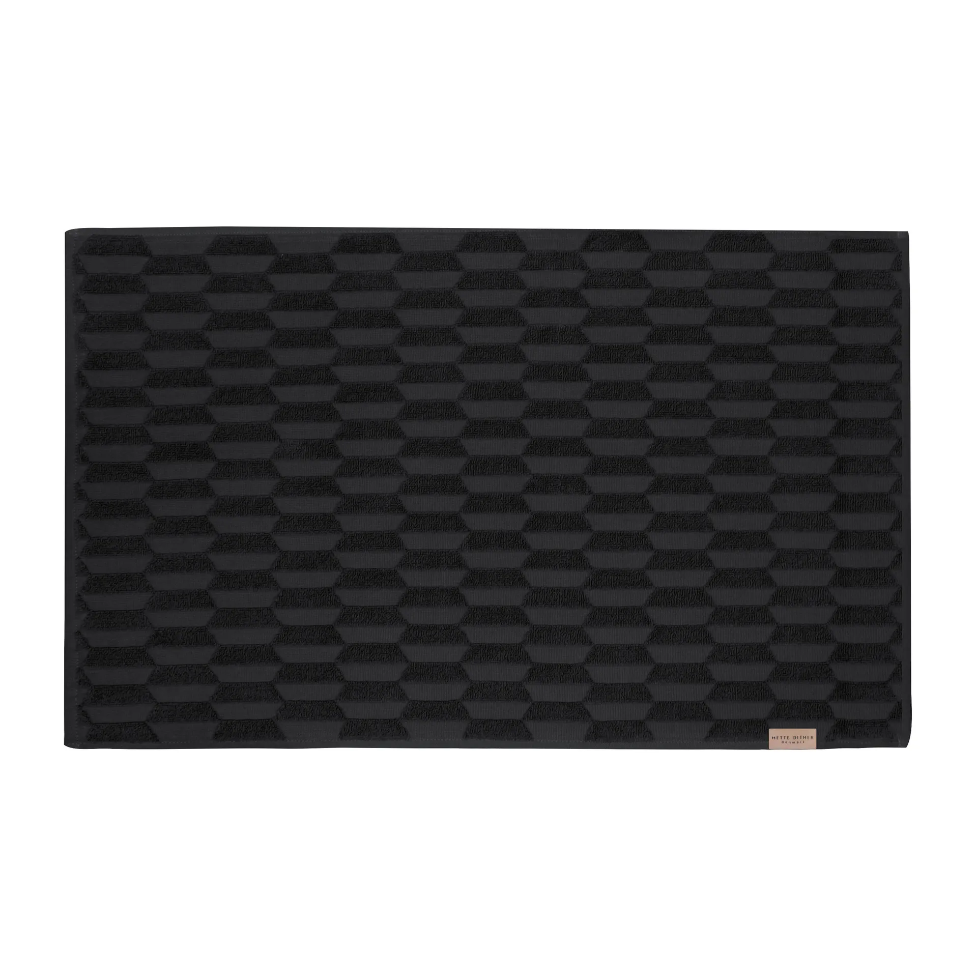 Geo bathroom mat 50x80 cm, Black Mette Ditmer