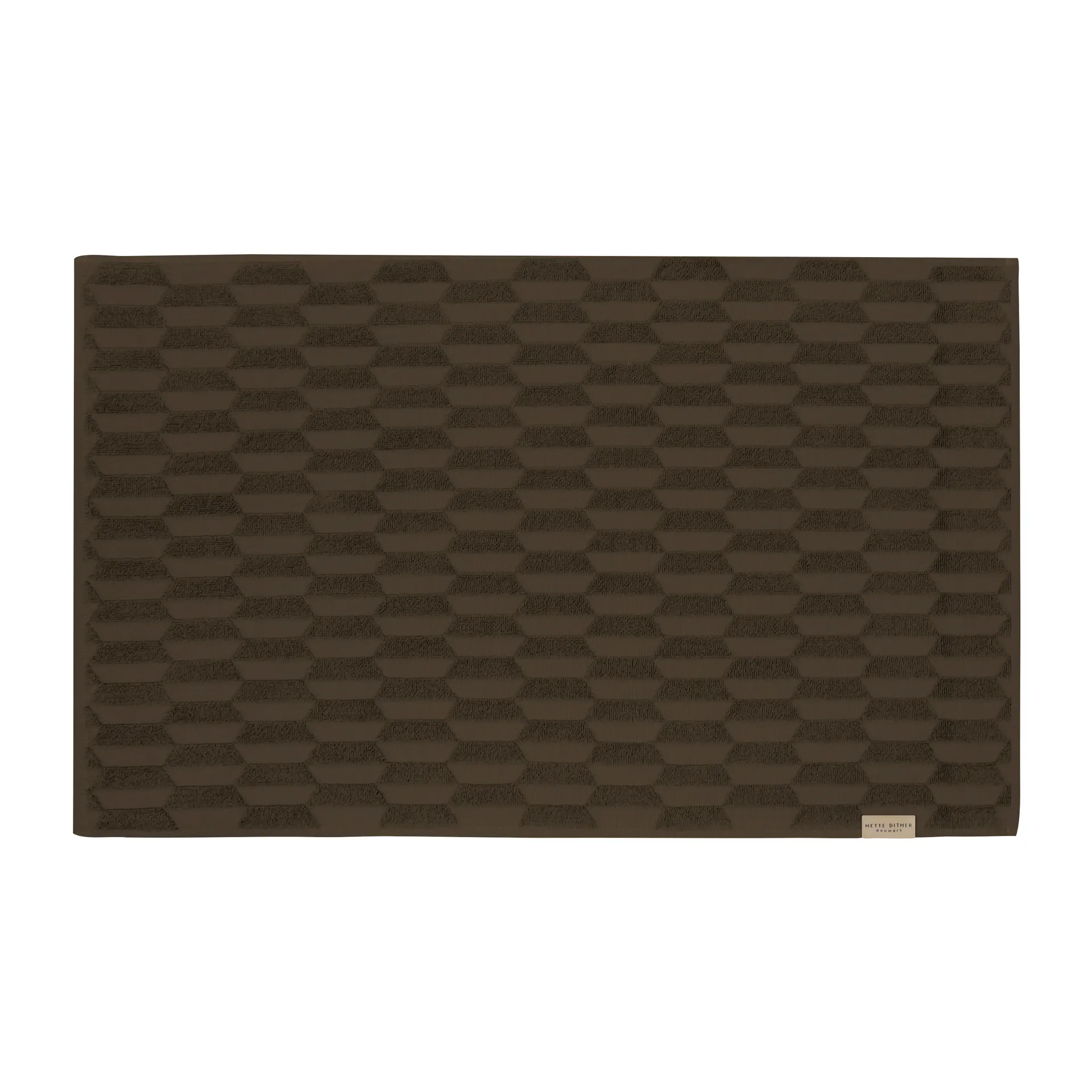 Geo bathroom mat 50x80 cm, Chocolate Mette Ditmer