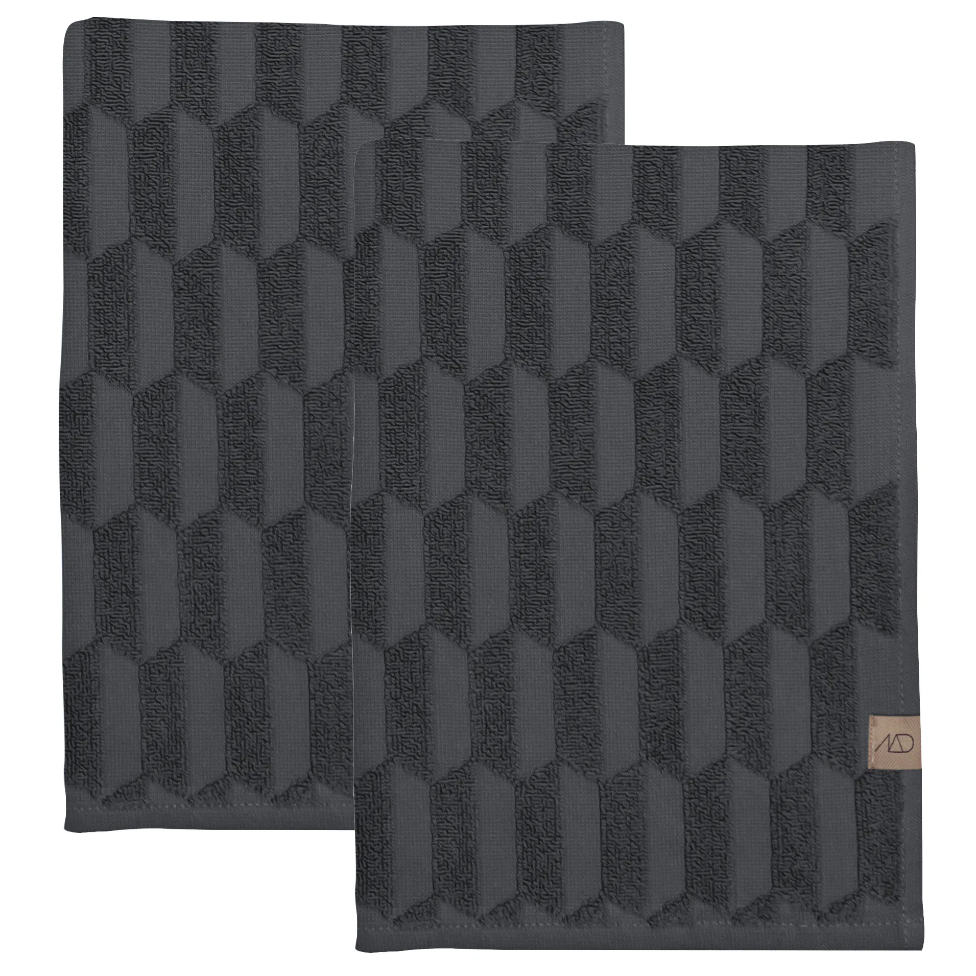 Geo guest towel 2-pack, Anthracite Mette Ditmer