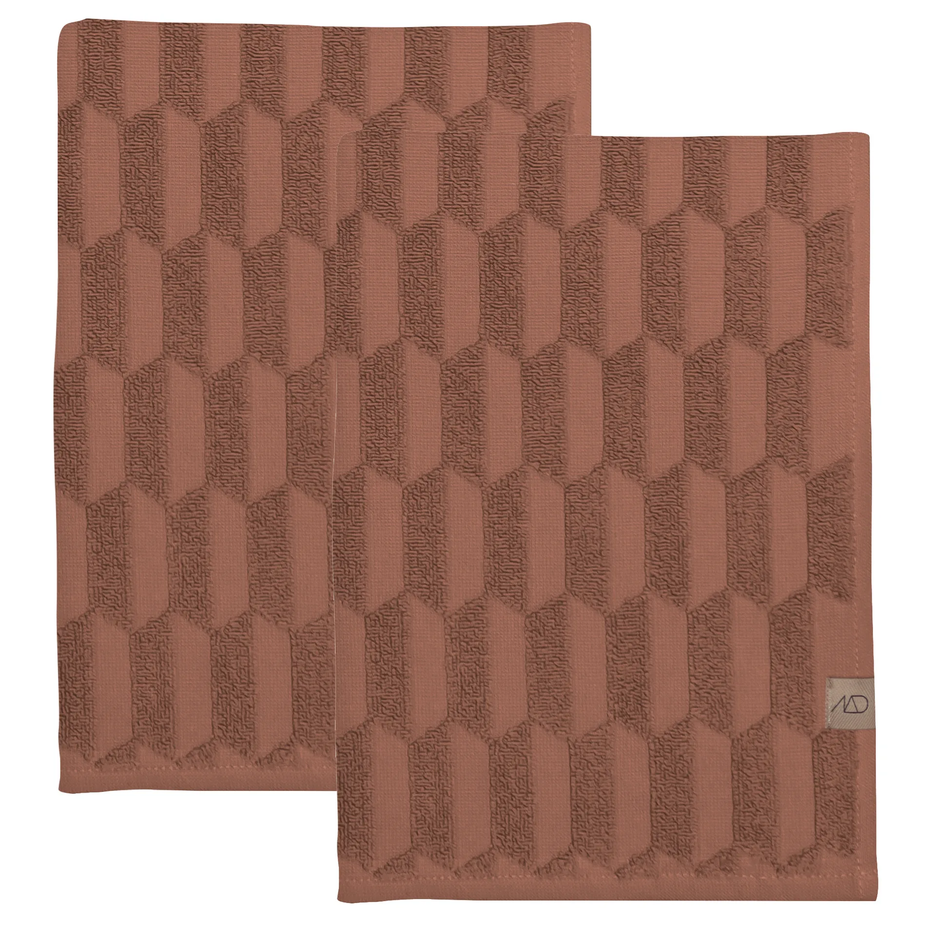 Geo guest towel 2-pack, blush Mette Ditmer