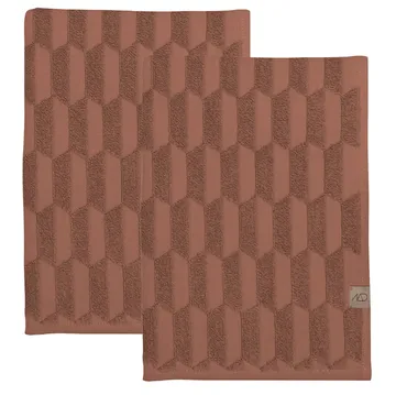 Geo guest towel 2-pack - blush - Mette Ditmer