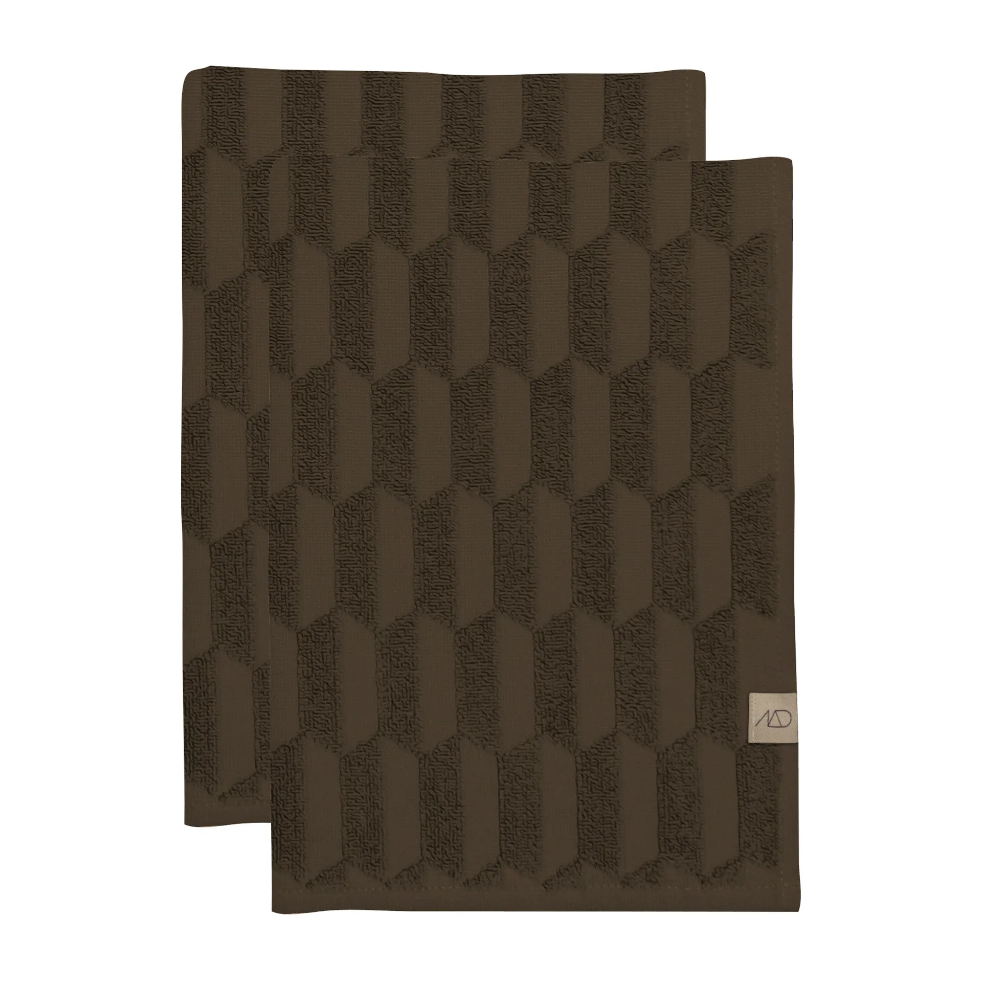 Geo guest towel 2-pack, Chocolate Mette Ditmer