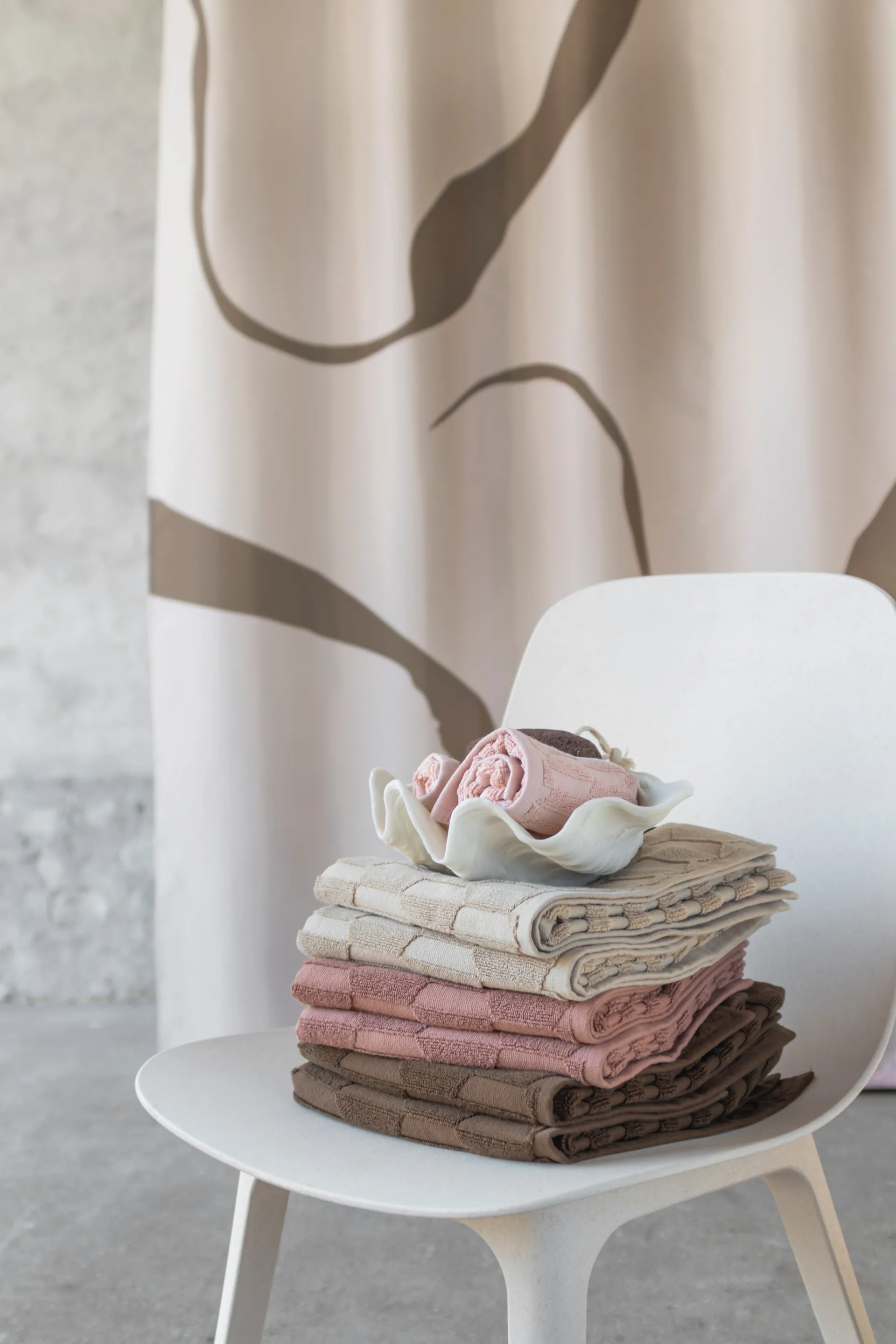 Geo guest towel 2-pack, Chocolate Mette Ditmer