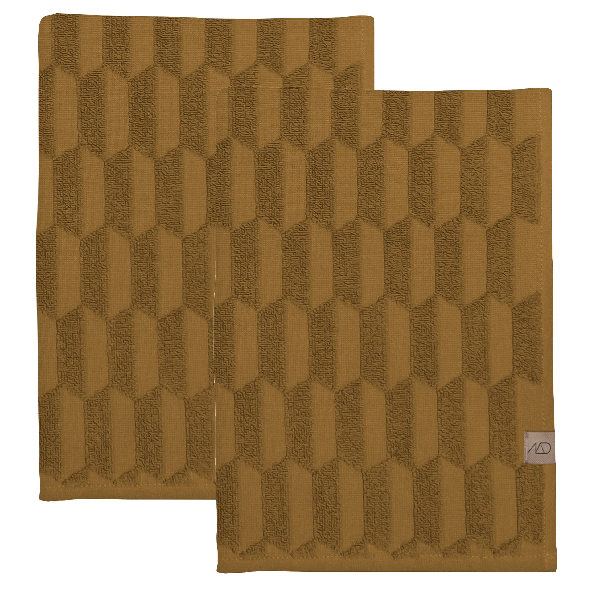 Geo guest towel 2-pack, curry Mette Ditmer