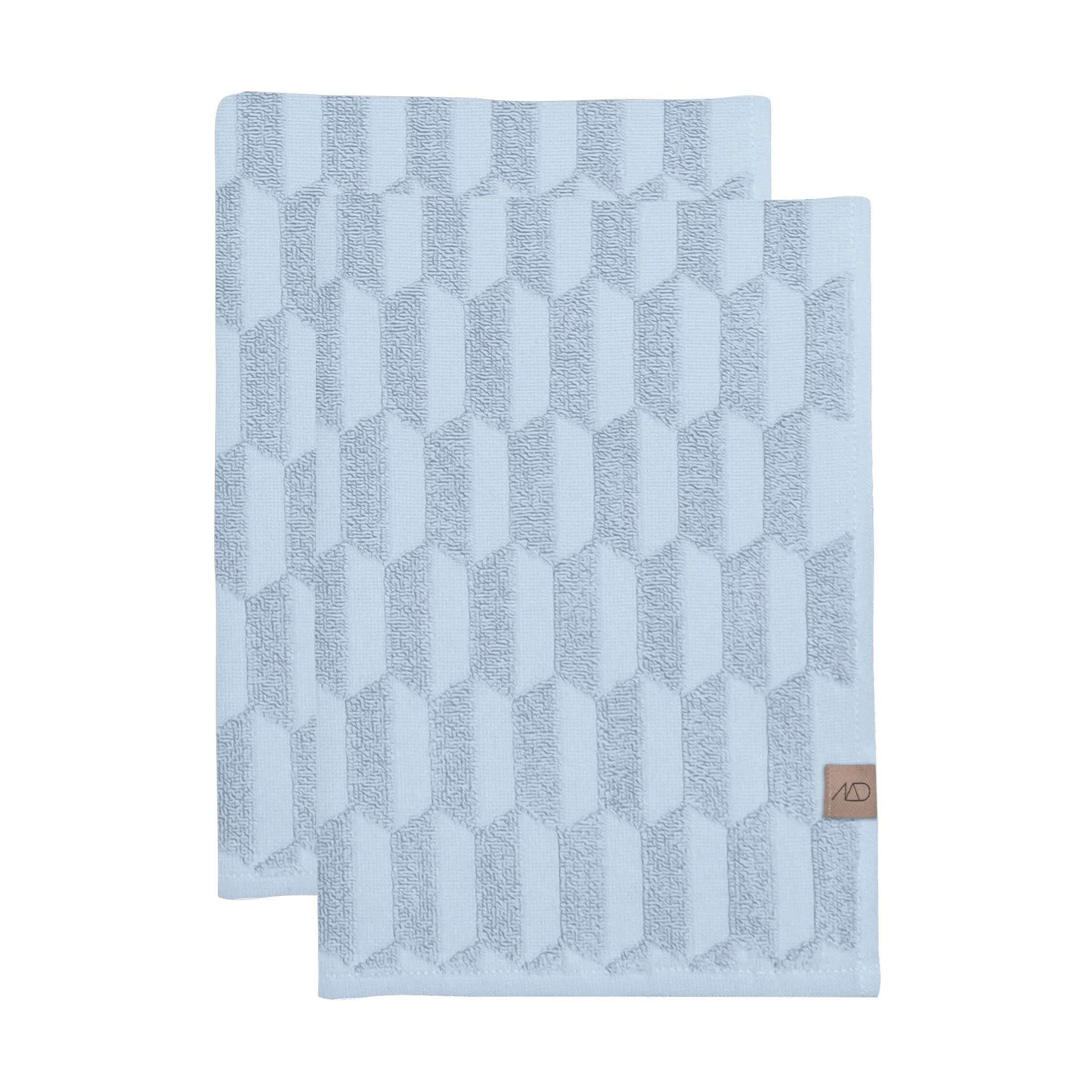 Geo guest towel 2-pack, Light Blue Mette Ditmer