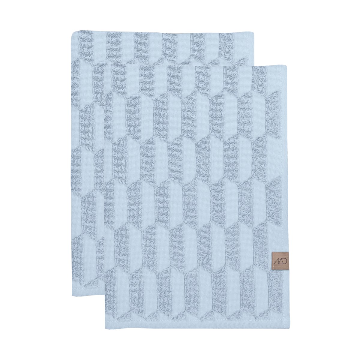 Mette Ditmer Geo guest towel 2-pack Light Blue | Scandinavian Design | Hand towels | Blue