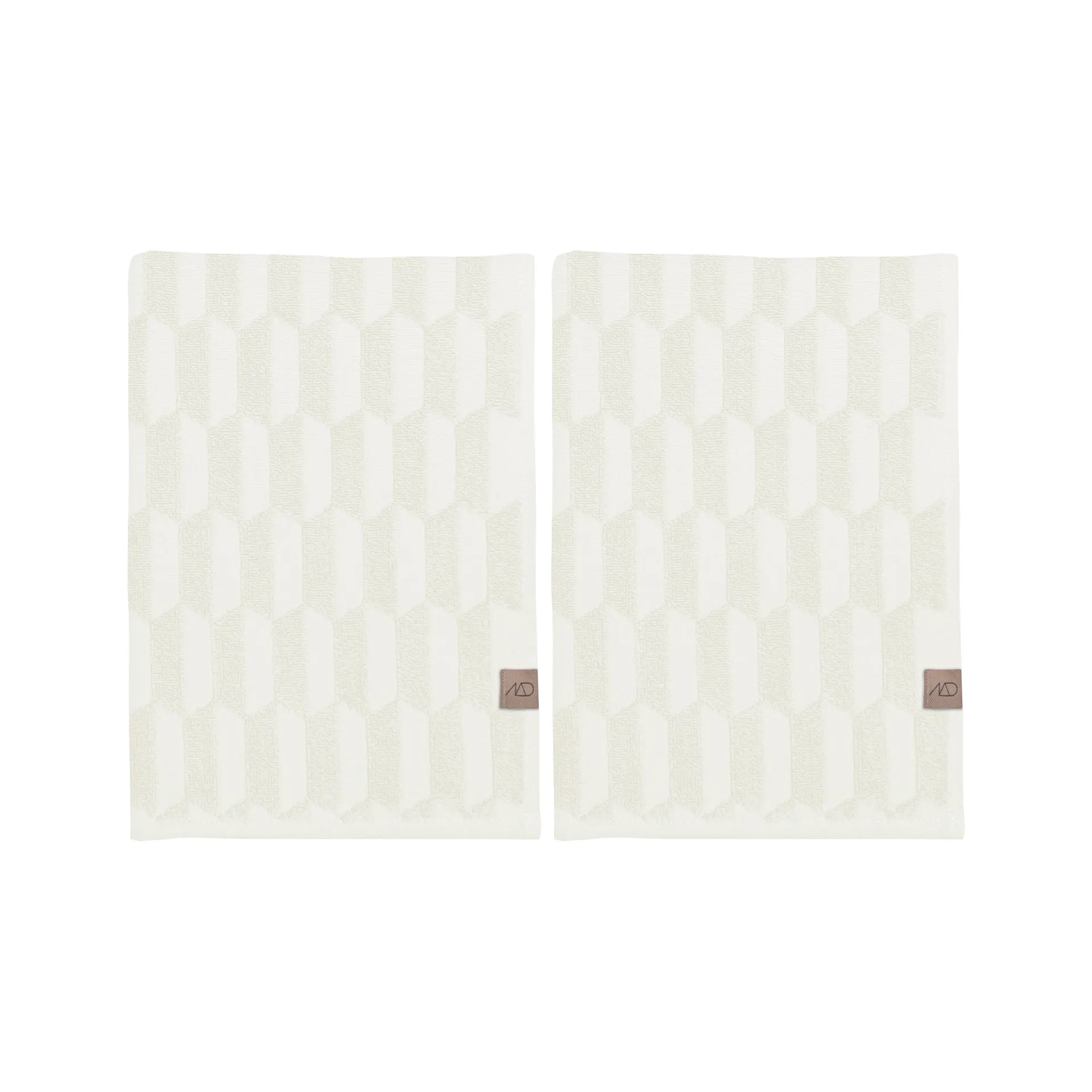 Geo guest towel 2-pack, Off white Mette Ditmer