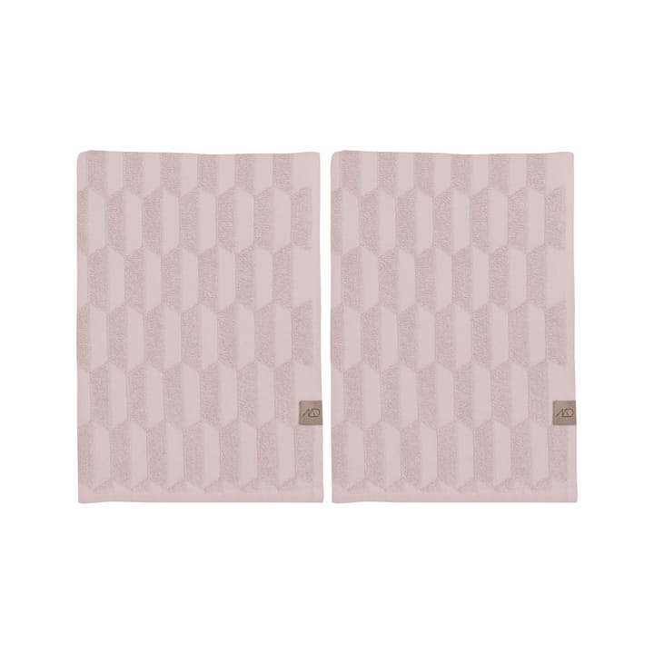 Geo guest towel 2-pack, Powder rose Mette Ditmer