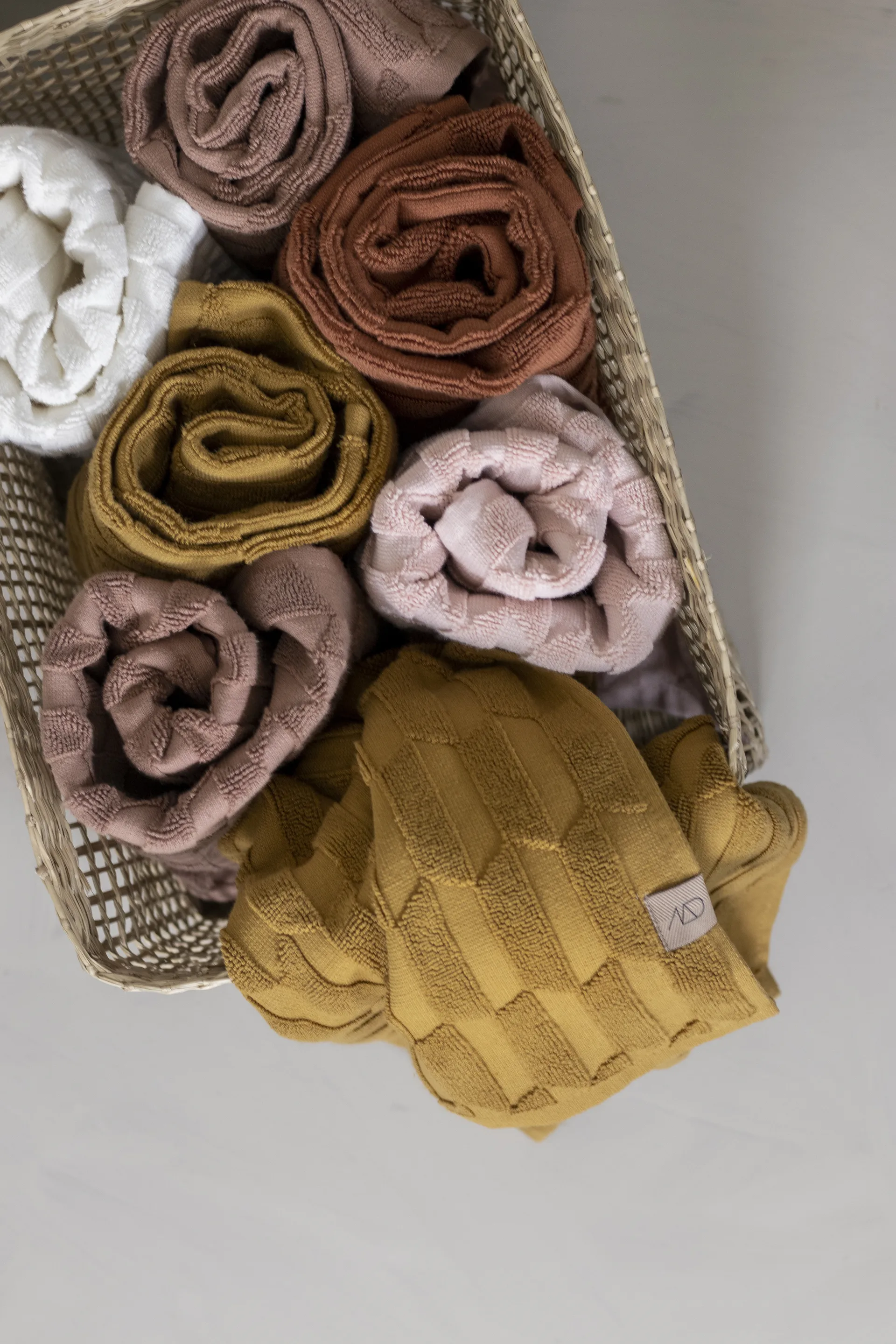 Geo guest towel 2-pack, Powder rose Mette Ditmer