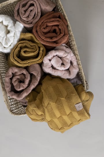 Geo guest towel 2-pack - Powder rose - Mette Ditmer