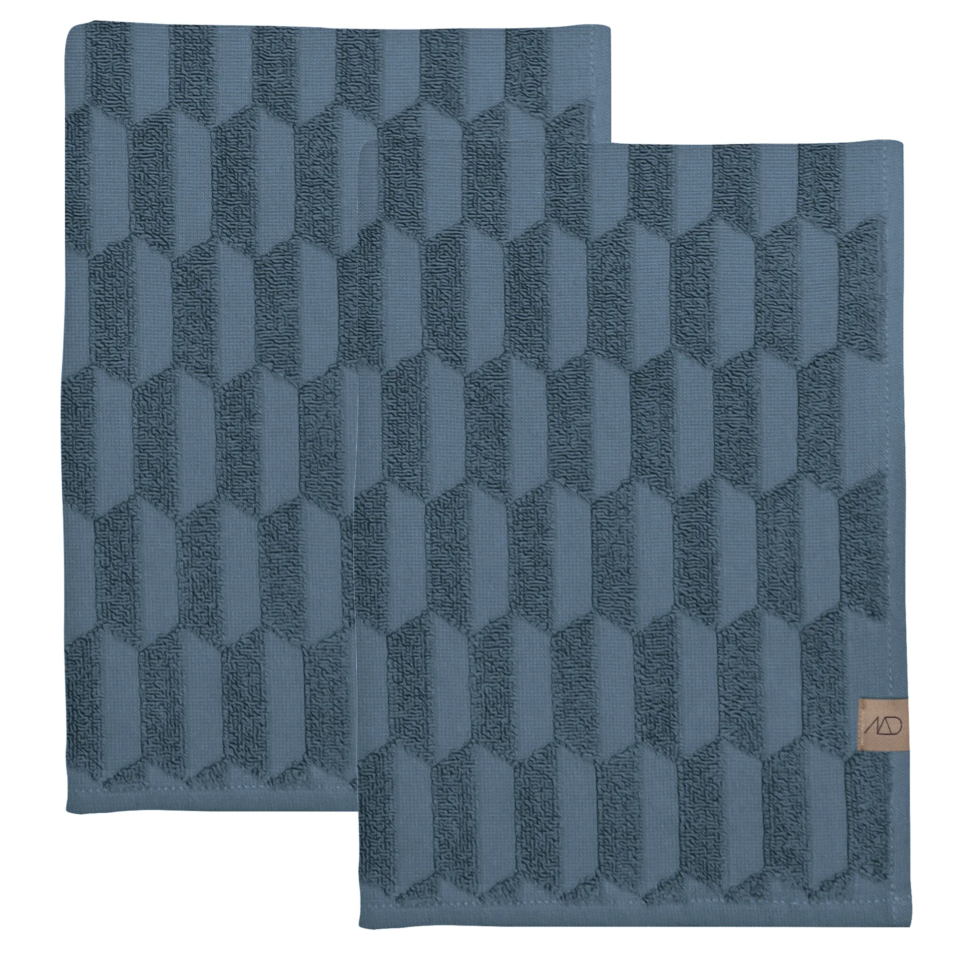 Geo guest towel 2-pack, slate blue Mette Ditmer