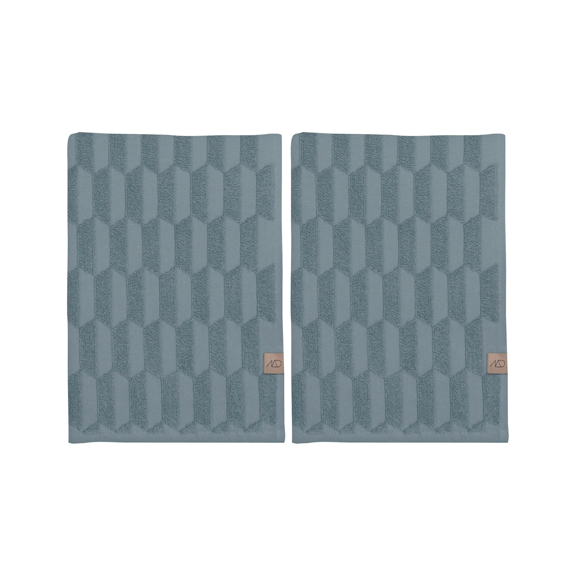 Geo guest towel 2-pack, Stone blue Mette Ditmer