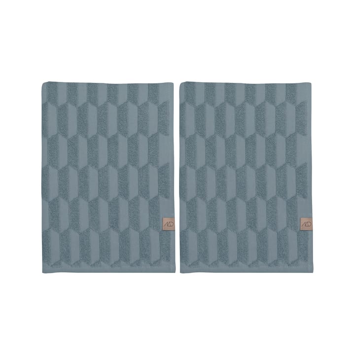 Geo guest towel 2-pack, Stone blue Mette Ditmer