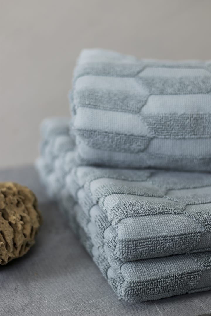 Geo guest towel 2-pack, Stone blue Mette Ditmer