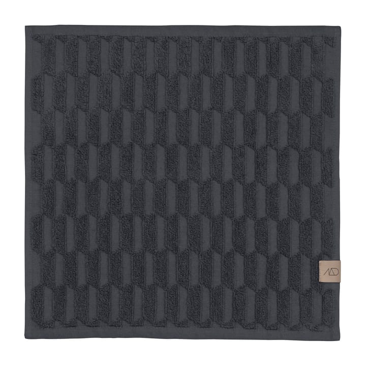 Geo towel 30x30 cm 3-pack - Anthracite - Mette Ditmer
