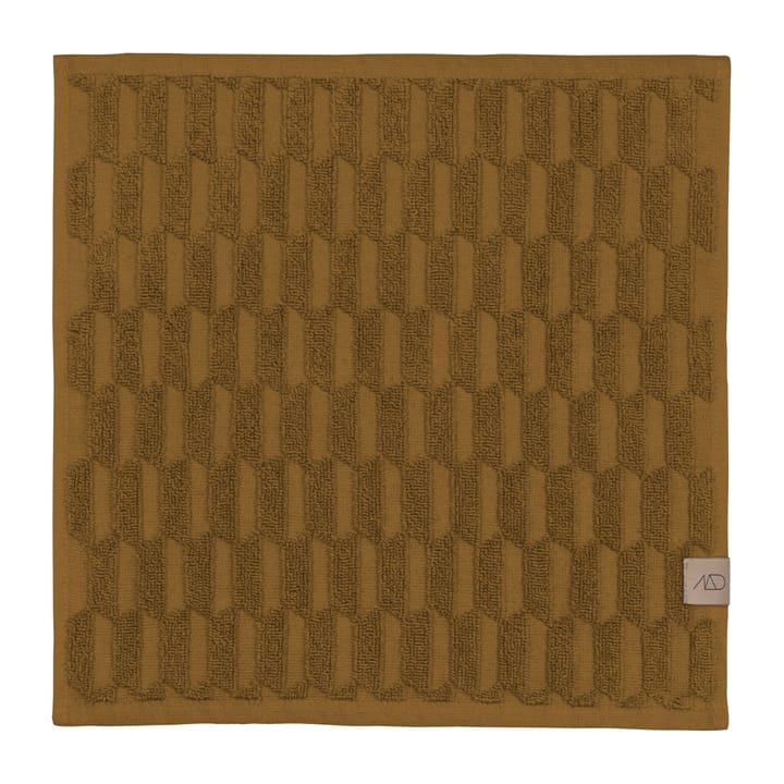 Geo towel 30x30 cm 3-pack - Curry - Mette Ditmer