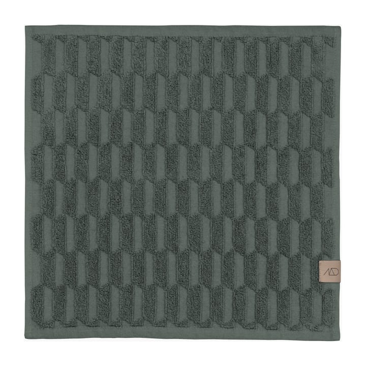 Geo towel 30x30 cm 3-pack - Pine green - Mette Ditmer