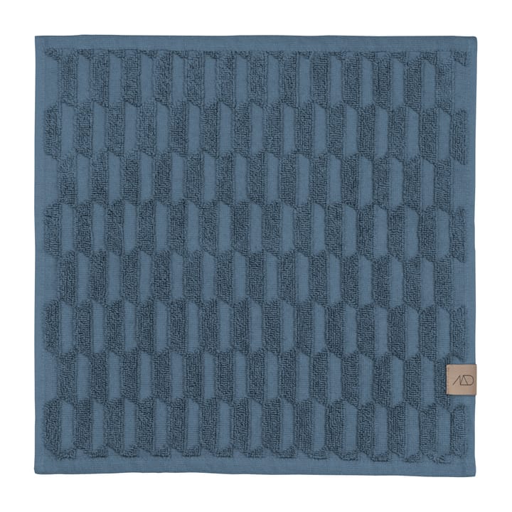 Geo towel 30x30 cm 3-pack - Slate blue - Mette Ditmer