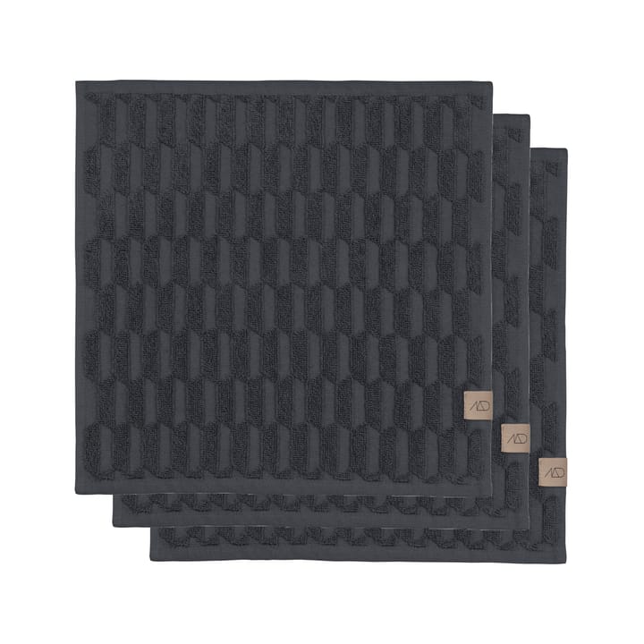 Geo towel 30x30 cm, Anthracite Mette Ditmer