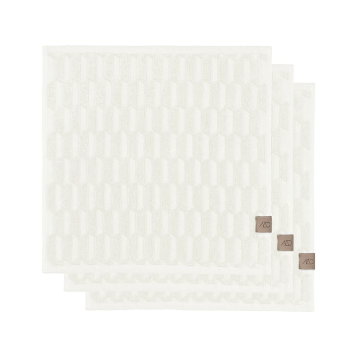 Geo towel 30x30 cm - Off white - Mette Ditmer