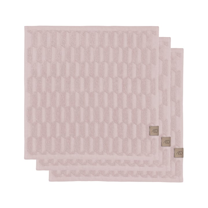 Geo towel 30x30 cm - Powder rose - Mette Ditmer