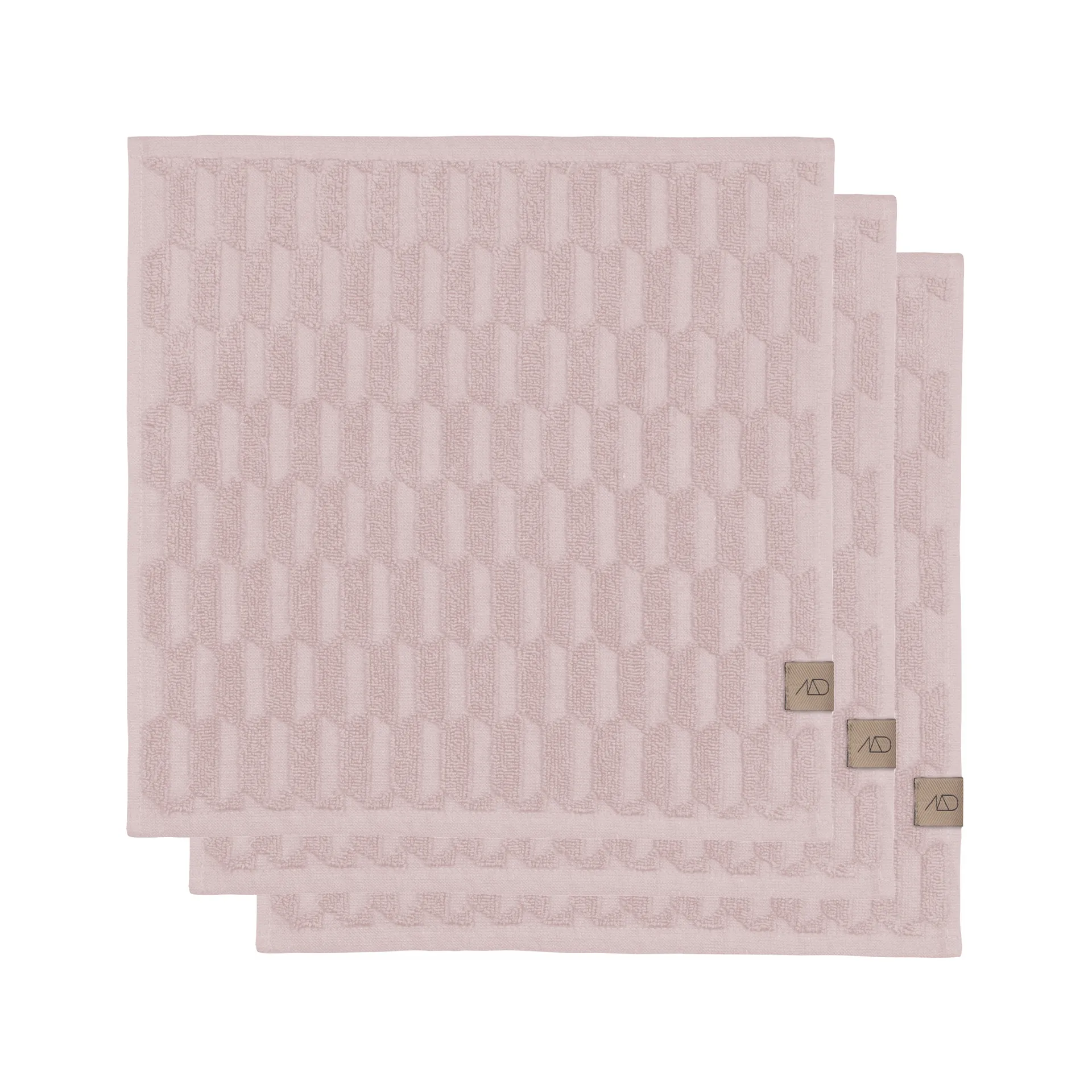 Geo towel 30x30 cm, Powder rose Mette Ditmer
