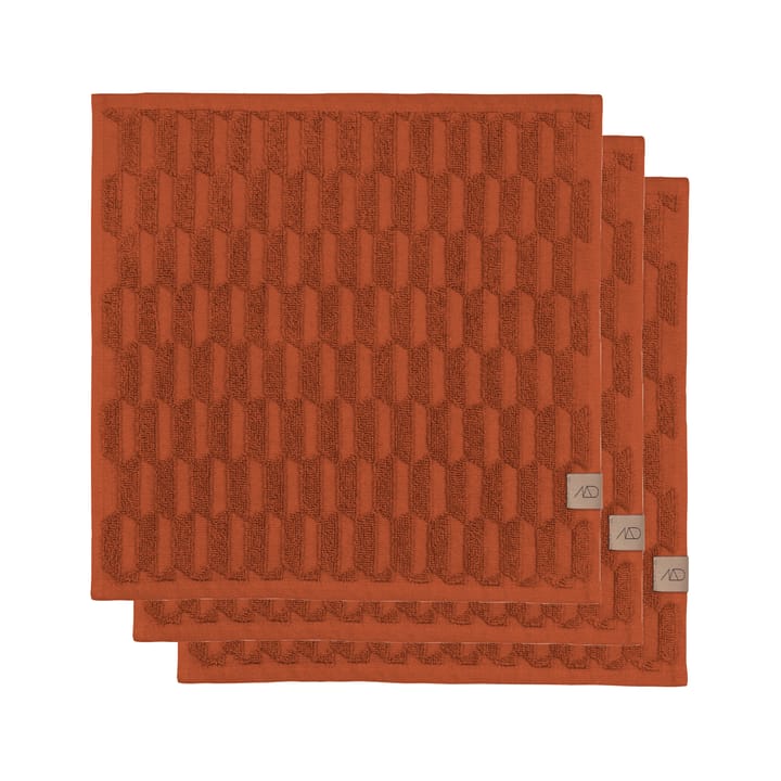 Geo towel 30x30 cm - Rust - Mette Ditmer