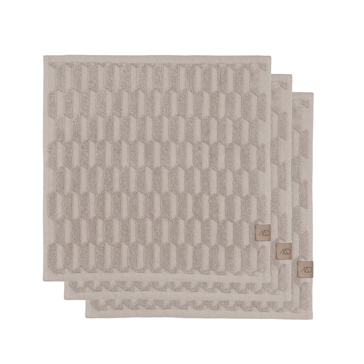 Geo towel 30x30 cm - Sand - Mette Ditmer