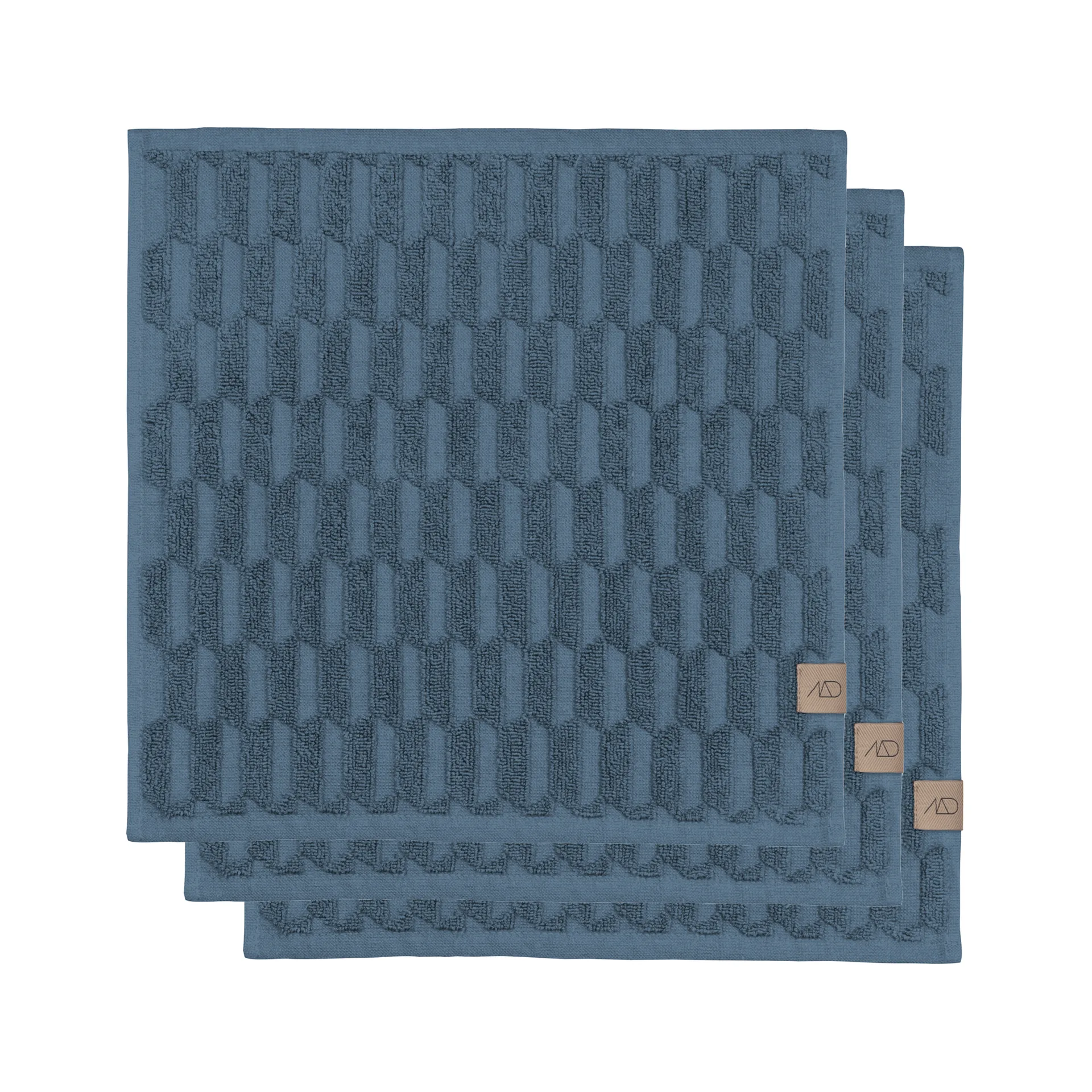 Geo towel 30x30 cm, Slate blue Mette Ditmer