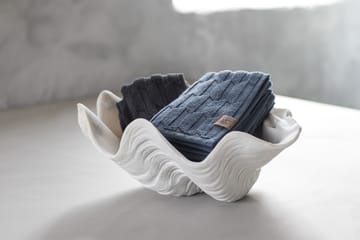 Geo towel 30x30 cm - Slate blue - Mette Ditmer