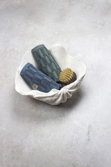 Geo towel 30x30 cm - Slate blue - Mette Ditmer